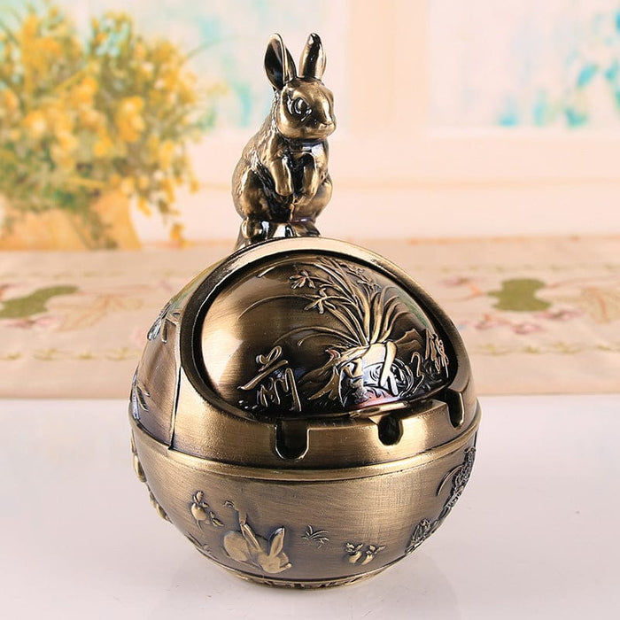 Zodiac Vintage Ashtray With Cover